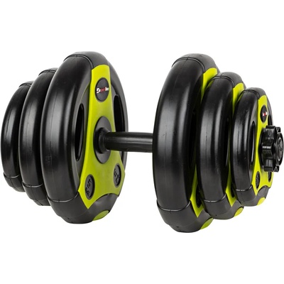inSPORTline Дъмбел с дискове от цимент inSPORTline 3-18 kg черно-зелени (5405-2)