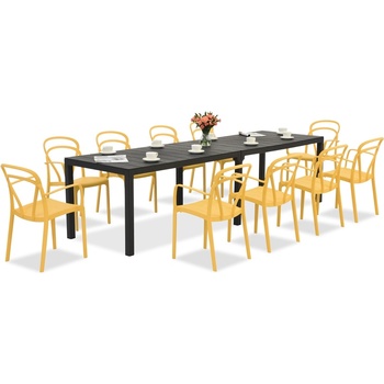 BICA King Double/Vague антрацит оранжев комплект градински мебели за 10 души Bica (BC439ANT-10xBC312TU)