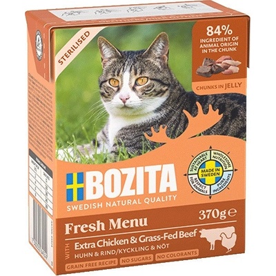 Bozita Cat Fresh Menu Sterilised kousky v rosolu s kuřetem a hovězím 370 g