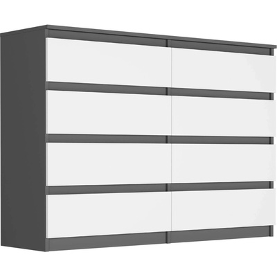 Framire Komoda se zásuvkami šedá mix antracit o hloubce 40 cm x 140 x 98 cm Modern R140S8