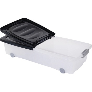 Image 1 of КУТИЯ ЗА СЪХРАНЕНИЕ С КОЛЕЛА y54500080 32л 80х40х17см СИВ КАПАК (y54500080)