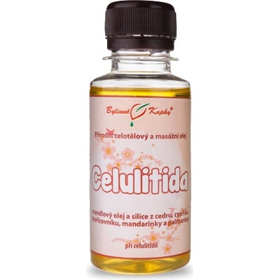 Bylinné kvapky Celulitída masážny olej celotelový 100 ml