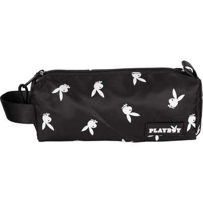 Playboy Несесер, Playboy, Bunny Pattern, 21 x 8 x 8 см, Черен