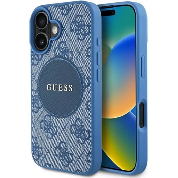 GUESS Калъф Guess 4G Circle Classic Logo MagSafe за iPhone 16 - син