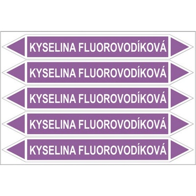 Značení potrubí, kyselina fluorovodíková PZG 007016