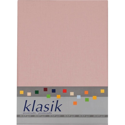 SCANquilt bavlna prostěradlo KLASIK pudrové 260x270