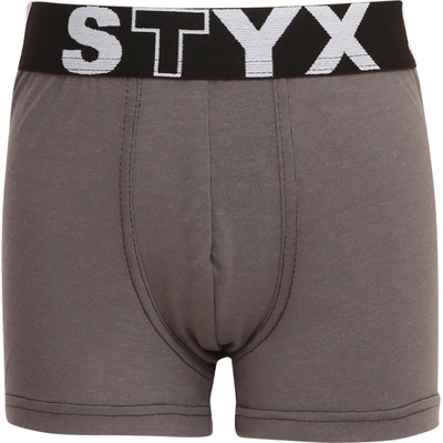 Styx detské boxerky športová guma (GJ1063) tmavo sivé
