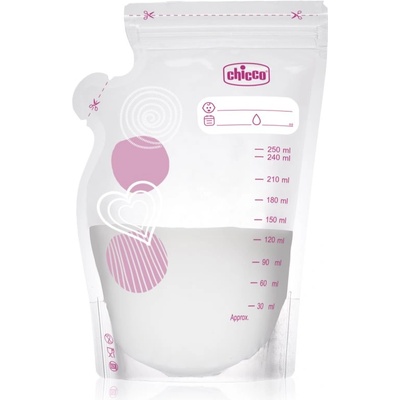 Chicco Breast Milk Storage Bags торбичка за съхранение на кърма 30x250ml