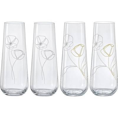 Crystalex Pohár na Prosecco Rozkvitnutá lúka 4 x 250 ml
