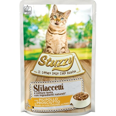 Stuzzy Cat Shreds пиле с шунка 85 г