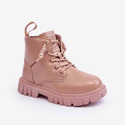 Big Star zateplené lakové kotníkové boty pro děti