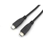 Equip Преобразувателен кабел - 128887 (USB-C2.0 към USB-C, мъжки/женски, черен, 2 м) (128887)