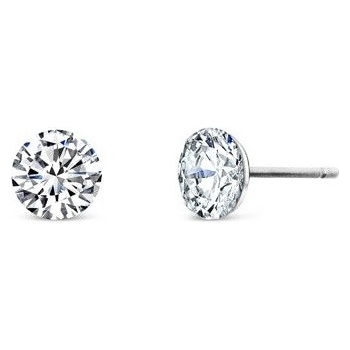 CrysTalp náušnice s čírymi kryštálmi Tubby Mini 4200.CRY.R