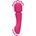Loveline Изключително мека силиконова двустранна масажна глава - Prestone Pink