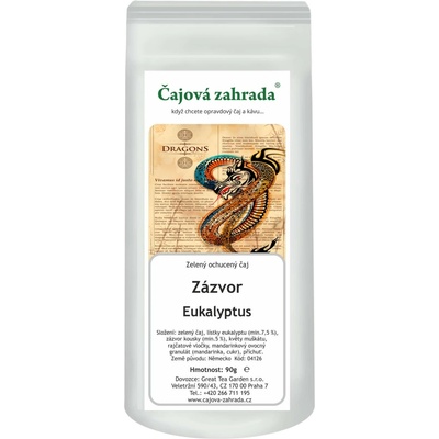 Čajová zahrada Zázvor & Eukalyptus zelený ochucený čaj 90 g