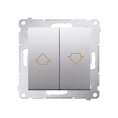 Simon Ovládač žalúzií tlačidlový 10A/250V (PS) strieb. matná metalíza SIMON54Pre
