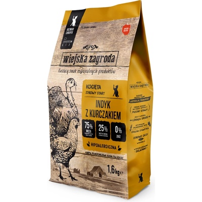 WIEJSKA ZAGRODA Morčacie s kuracím pre mačiatka 1,6 kg