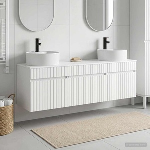 vidaXL Комплект шкафове за баня 3 бр. Бял гланц 49 x 44, 5 x 65 см (3405751)