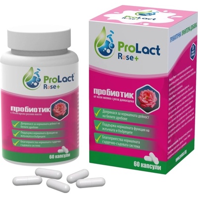 ProLact Rose+ Пробиотик за алергии с розово масло, 60 капсули, ProLact (PL205)