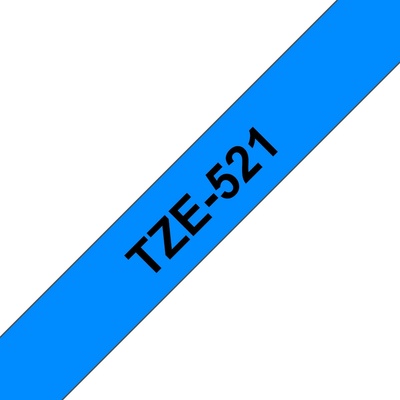 Brother TZe-521 modrá / černá 9 mmlaminovaná TZE521