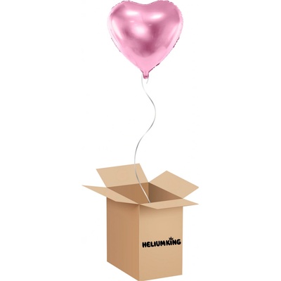 HeliumKing Balónový box Srdce svetloružové 45 cm