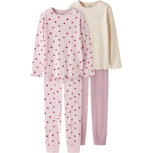 Name it Детско ежедневно термо бельо Name it Kid's Nightset 2-Pack Everyday base layer - Ballerina Heart and Flower AOP - размер 122/128 (EU) (714-2112-0114)