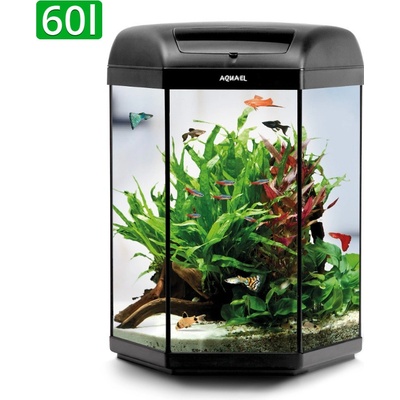 Aquael Hexa akvarijný set čierny 60 l