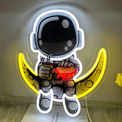 OEM LED Obraz - Astronaut sedící na měsíci