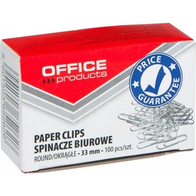 Sponky kancelářské nikl., 33mm, oválné 100 ks – Zboží Dáma