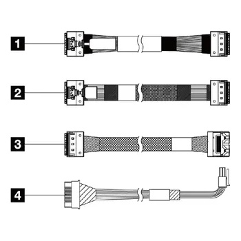 Image 1 of Lenovo Аксесоар, Lenovo ThinkSystem SR650 V3 2.5" Chassis Front BP3 SAS/SATA Cable Kit (4X97A82937)