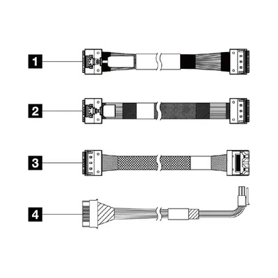Lenovo Аксесоар, Lenovo ThinkSystem SR650 V3 2.5" Chassis Front BP3 SAS/SATA Cable Kit (4X97A82937)