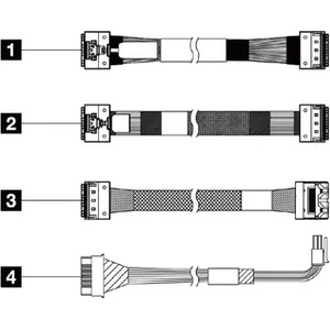 Lenovo Аксесоар, Lenovo ThinkSystem SR650 V3 2.5" Chassis Front BP3 SAS/SATA Cable Kit (4X97A82937)