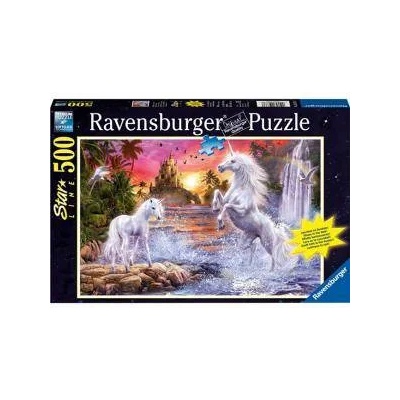 Ravensburger Пъзел 500 елемента, Еднорози във вода, 7014873