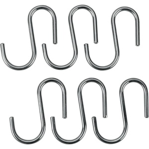 Metaltex Висящи комплект куки 6 бр. от хромирана стомана в сребристо Lonardo - Metaltex (350342 000)