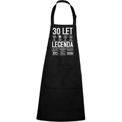 Dobrý Triko Zástěra s potiskem Legenda 30 let Černá