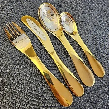 Creatomia Детски прибори за хранене с гравирано име и Ангелче - Creatomia