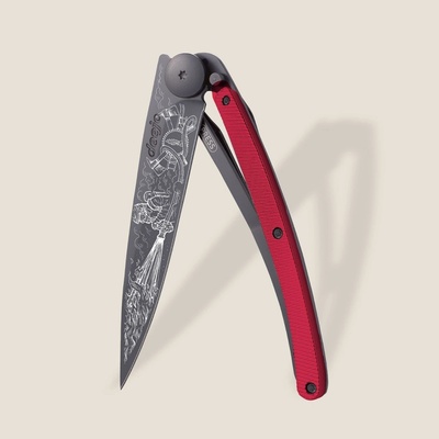 Deejo 1GM038 37g black Aluminium collection Firefighter red