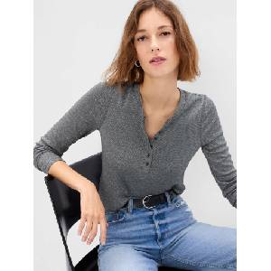 GAP Тениска от металически трикотаж GAP GAP | Siv | ЖЕНИ | XS