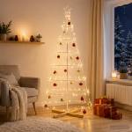 vidaXL Метална коледна елха със стойка KUOPIO 180 см Стомана Бяло (42053814)