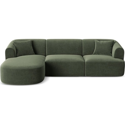Cosmopolitan Design Зелен кадифен ъглов диван (ляв ъгъл) Campi - Cosmopolitan Design (COS_LC_L_120_F1_CAMPI4)