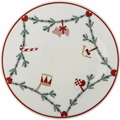 Bloomingville Kameninová tácka s vianočným motívom ø 35 cm Yule