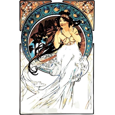 MALUJEŠ Malování podle čísel A MUCHA MUZIKA Rozměr 80 x 120 cm Rámování vypnuté plátno na rám