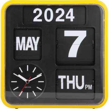 Karlsson Мини флип стенен часовник, жълт (ka5364ye)