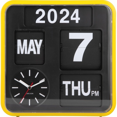 Karlsson Мини флип стенен часовник, жълт (ka5364ye)