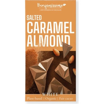 Benjamissimo Svetlá čokoláda Vegan slaný karamel a mandle bio 60 g