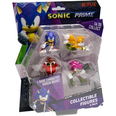 SEGA Фигурки Sonic Prime Collectible Figures пакет от 5 броя, Вариант 1 (SON2040)
