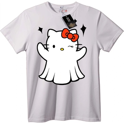 NOONEBRAND Тениска Hello Kitty Призрак - 4XL, White