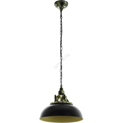 EGLO 79463 - Пендел PETRITOLI 1xE27/60W/230V черен (EG79463)