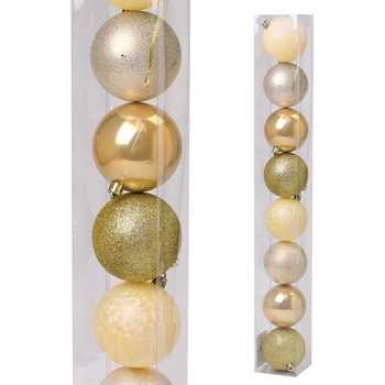 HOME Vianočné gule zlaté 8 ks 8 cm