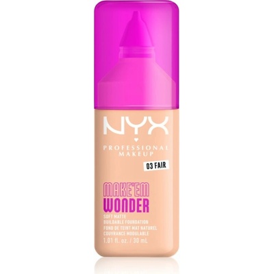 NYX Professional Makeup Make ‘Em Wonder ľahký zmatňujúci make-up 03 Fair 30 ml